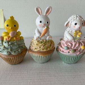 Easter Cupcake 6" By Valerie Parr Hill Assorted Set of 3